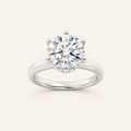 2CT Round Cut Lab Grown Diamond Hidden Halo Ring