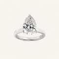 2CT Pear Cut Lab Grown Diamond Hidden Halo Ring