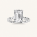 3CT Emerald Cut Lab Grown Diamond Solitaire Ring
