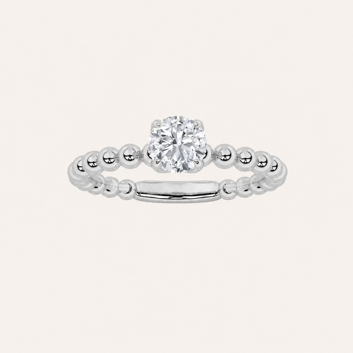 0.50CT Round Cut Lab Grown Diamond Solitaire Ring
