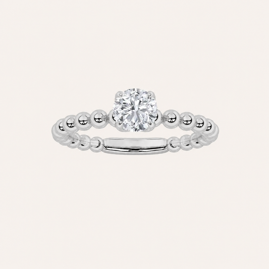 0.50CT Round Cut Lab Grown Diamond Solitaire Ring