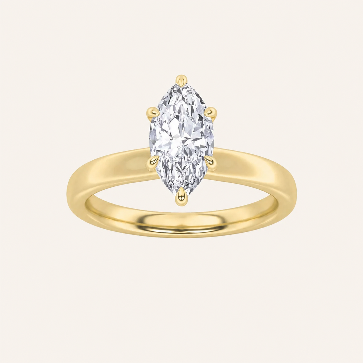 3CT Marquise Cut Lab Grown Diamond Hidden Halo Ring