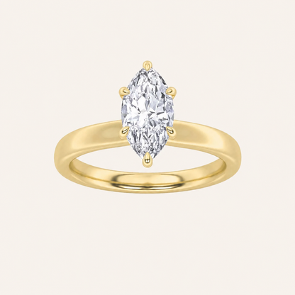 3CT Marquise Cut Lab Grown Diamond Hidden Halo Ring
