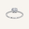 0.50CT Oval Cut Lab Grown Diamond Solitaire Ring