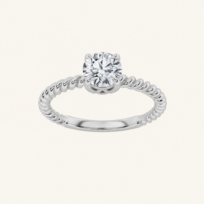 0.50CT Round Cut Lab Grown Diamond Solitaire Ring