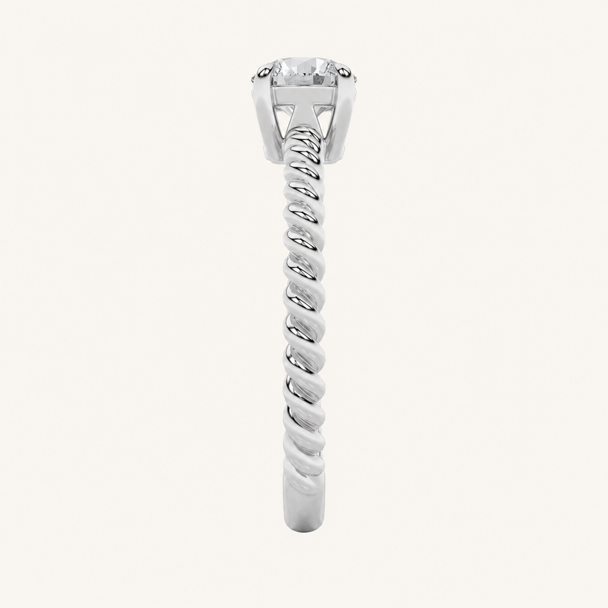 0.50CT Round Cut Lab Grown Diamond Solitaire Ring