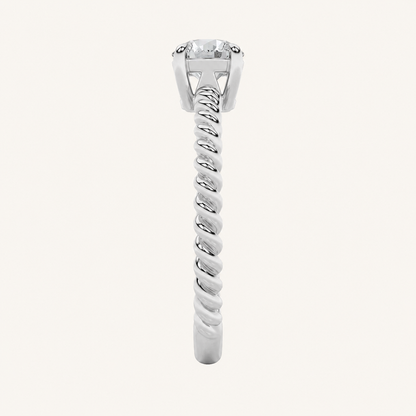 0.50CT Round Cut Lab Grown Diamond Solitaire Ring