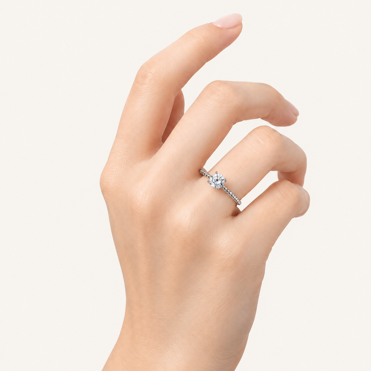 0.50CT Round Cut Lab Grown Diamond Solitaire Ring
