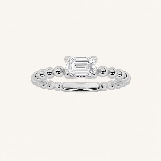 0.50CT Emerald Cut Lab Grown Diamond Solitaire Ring