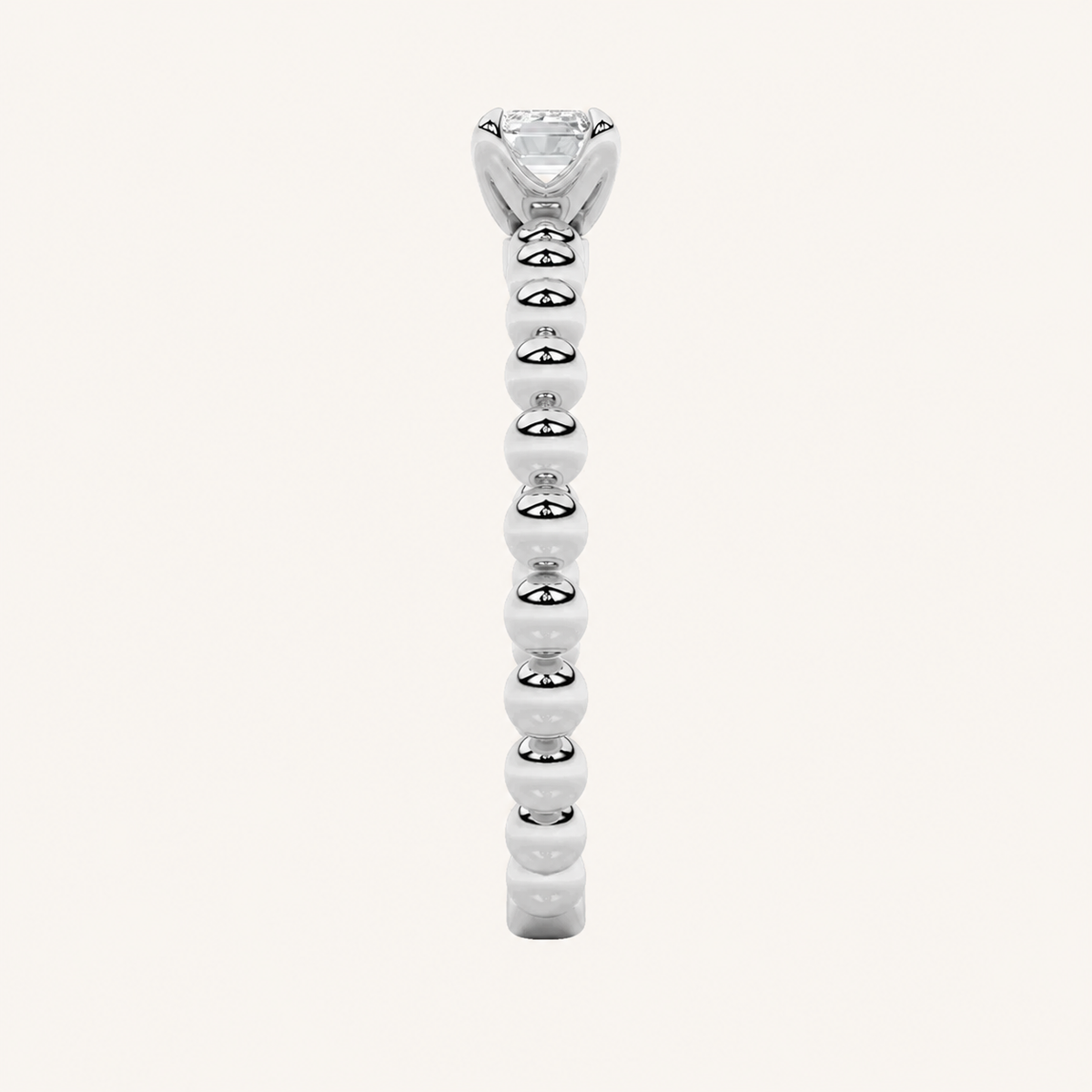 0.50CT Emerald Cut Lab Grown Diamond Solitaire Ring