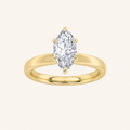1CT Marquise Cut Lab Grown Diamond Hidden Halo Ring