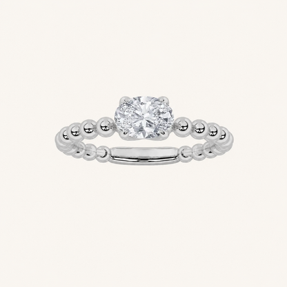 0.50CT Oval Cut Lab Grown Diamond Solitaire Ring