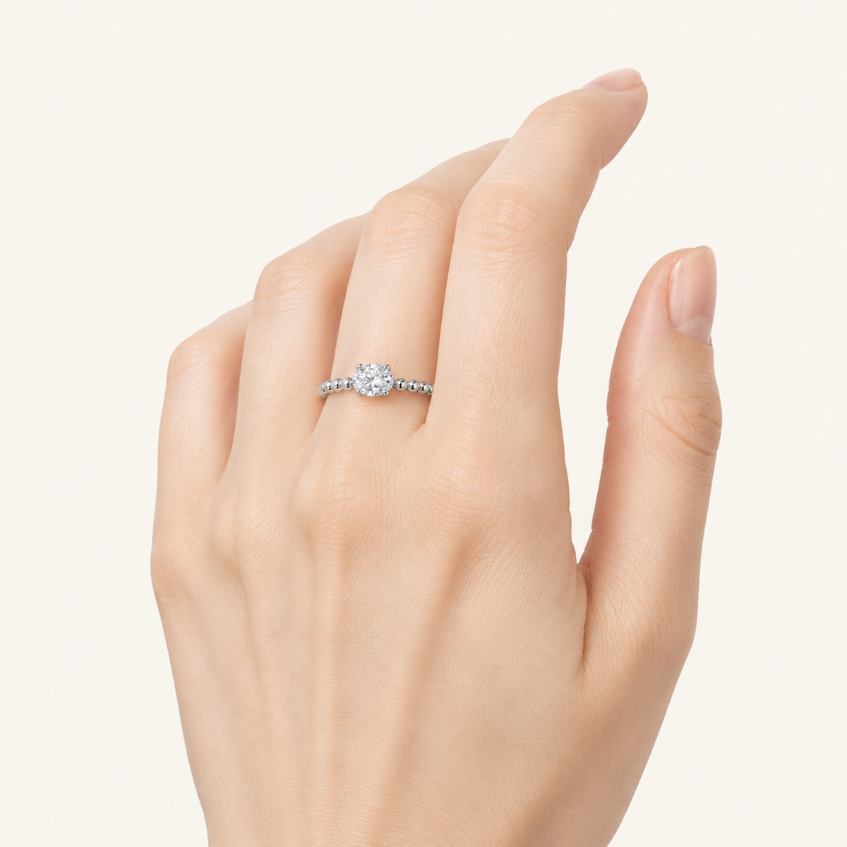 0.50CT Oval Cut Lab Grown Diamond Solitaire Ring