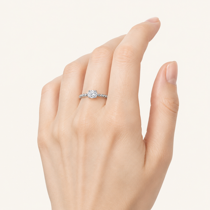 0.50CT Oval Cut Lab Grown Diamond Solitaire Ring
