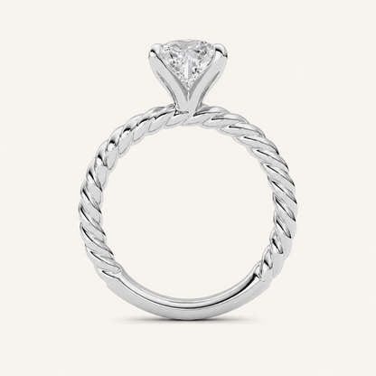 3CT Pear Cut Lab Grown Diamond Solitaire Ring