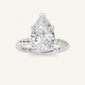 3CT Pear Cut Lab Grown Diamond Solitaire Ring