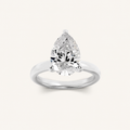 3CT Pear Cut Lab Grown Diamond Hidden Halo Ring