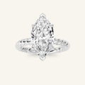 3CT Marquise Cut Lab Grown Diamond Solitaire Ring