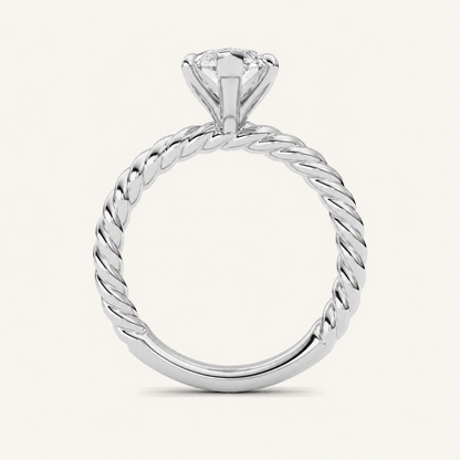 3CT Marquise Cut Lab Grown Diamond Solitaire Ring