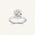 2CT Oval Cut Lab Grown Diamond Hidden Halo Ring