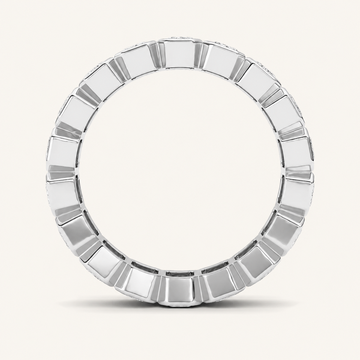 2.2CT Emerald Cut Lab Grown Diamond Eternity Band Ring