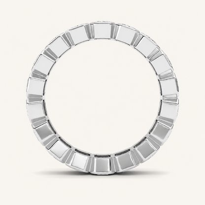 2.2CT Emerald Cut Lab Grown Diamond Eternity Band Ring
