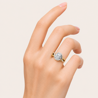 2CT Round Cut Lab Grown Diamond Solitaire Ring
