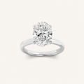 3CT Oval Cut Lab Grown Diamond Hidden Halo Ring