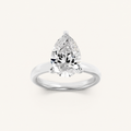 1CT Pear Cut Lab Grown Diamond Hidden Halo Ring