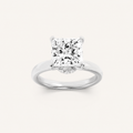 3CT Princess Cut Lab Grown Diamond Hidden Halo Ring