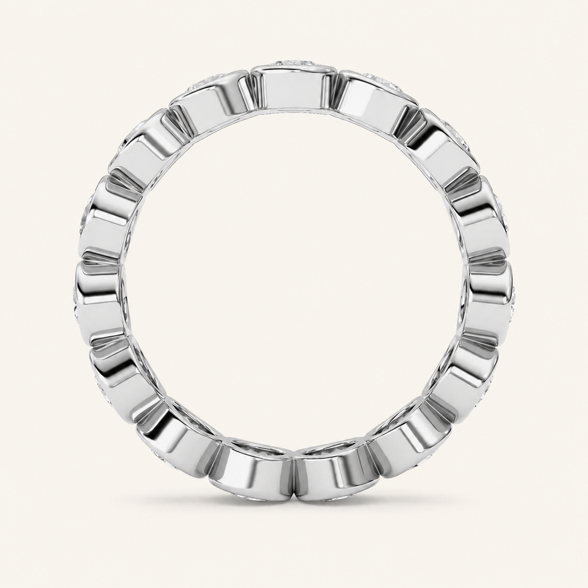1.8CT Round Cut Lab Grown Diamond Eternity Ring