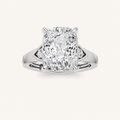 3.25CT Elongated Cushion Cut Lab Grown Diamond Hidden Halo Ring