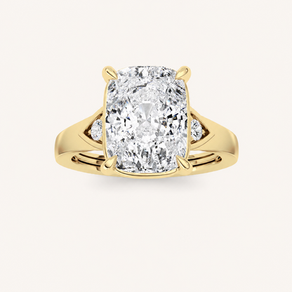 3.25CT Elongated Cushion Cut Lab Grown Diamond Hidden Halo Ring
