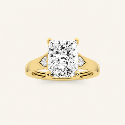 2CT Princess Cut Lab Grown Diamond Hidden Halo Ring