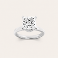 2CT Princess Cut Lab Grown Diamond Hidden Halo Ring