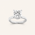 1CT Princess Cut Lab Grown Diamond Hidden Halo Ring
