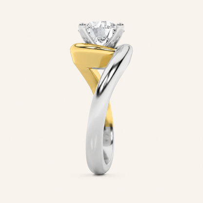 2CT Round Cut Lab Grown Diamond Solitaire Ring
