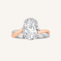 2CT Oval Cut Lab Grown Diamond Solitaire Ring