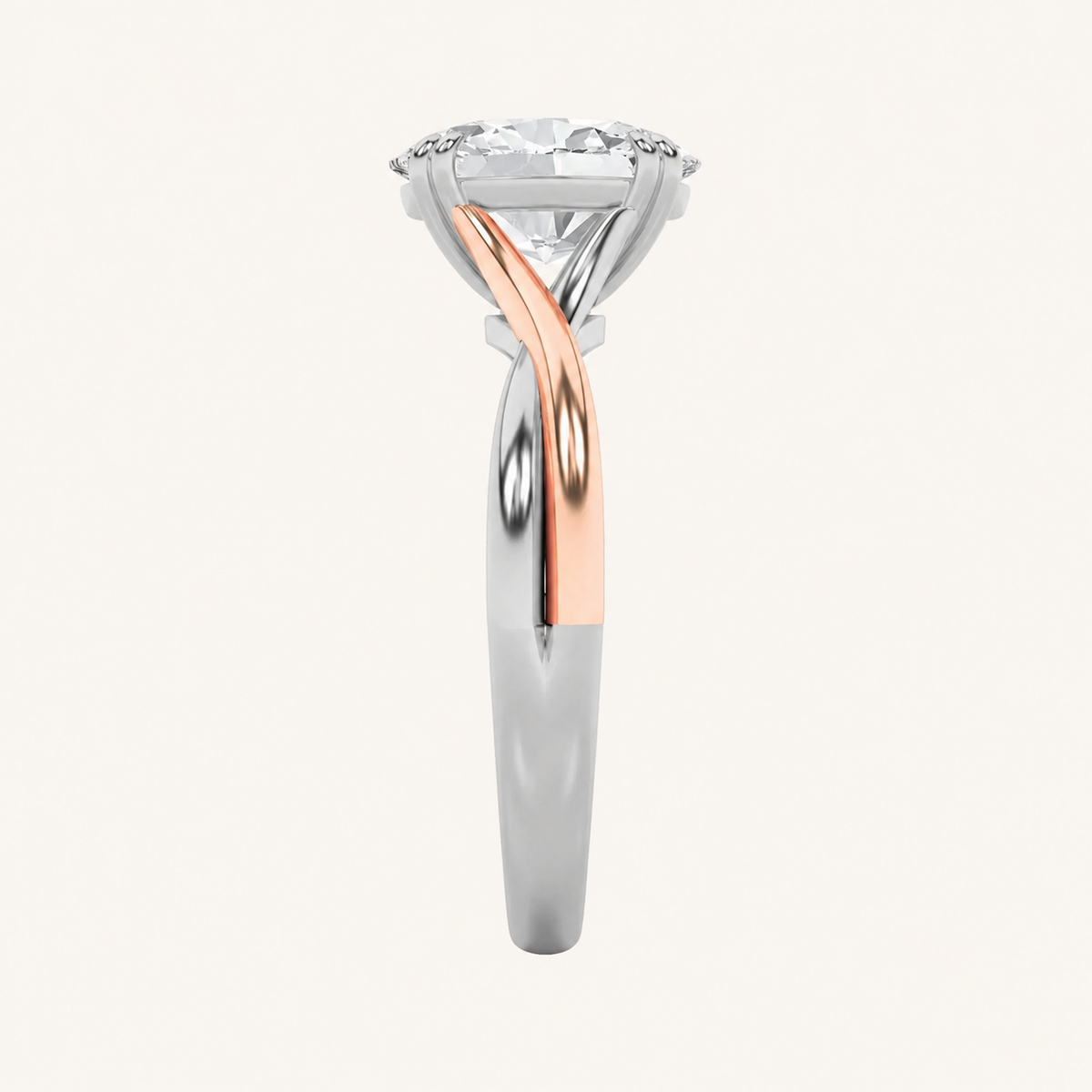 2CT Oval Cut Lab Grown Diamond Solitaire Ring
