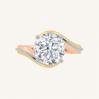 2CT Round Cut Lab Grown Diamond Solitaire Ring