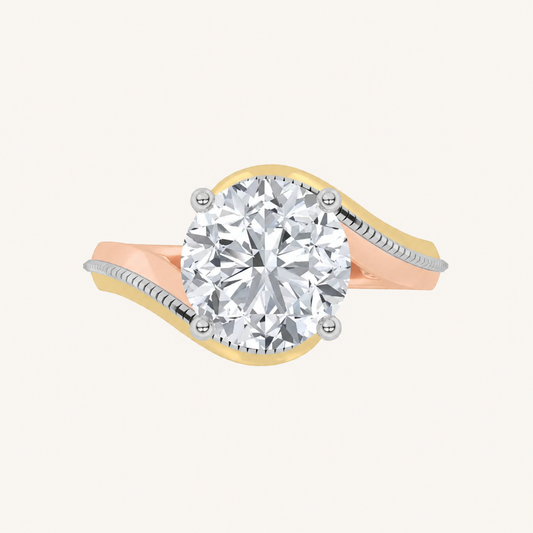 2CT Round Cut Lab Grown Diamond Solitaire Ring