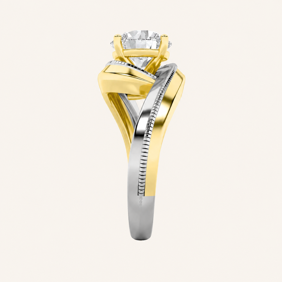 2CT Round Cut Lab Grown Diamond Solitaire Ring