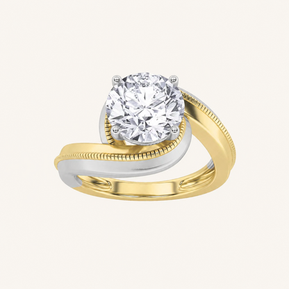 2CT Round Cut Lab Grown Diamond Solitaire Ring