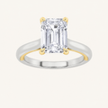 2CT Emerald Cut Lab Grown Diamond Solitaire Ring
