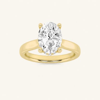 2.00CT Oval Cut Lab Grown Diamond Hidden Halo Ring