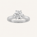 1.25 CT Round Cut Lab Grown Diamond Hidden Halo Side Stone Ring