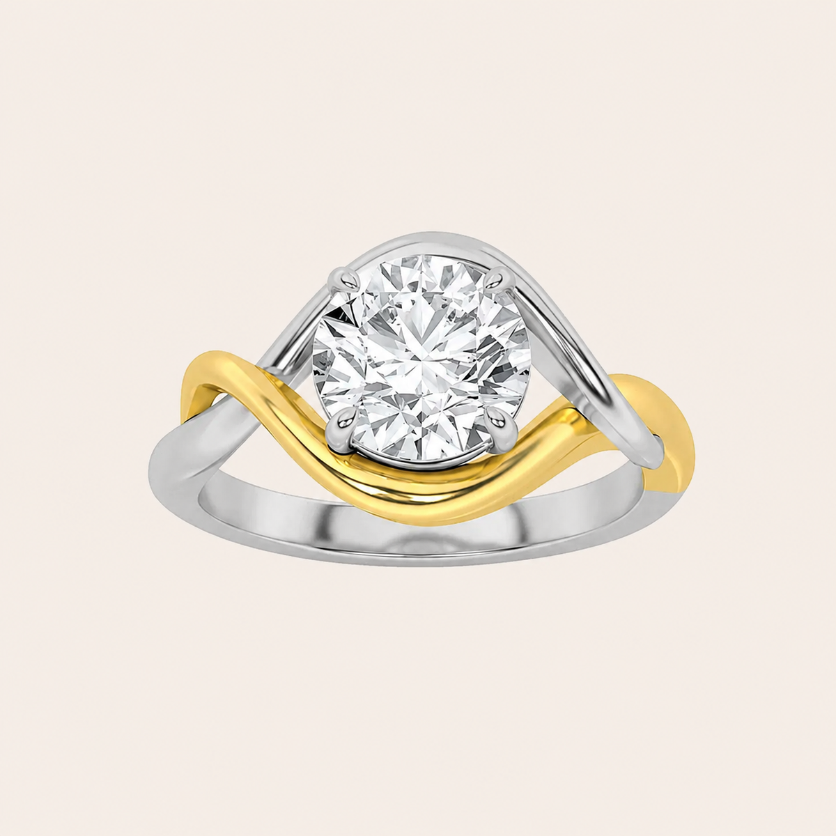 1.5CT Round Cut Lab Grown Diamond Solitaire Ring