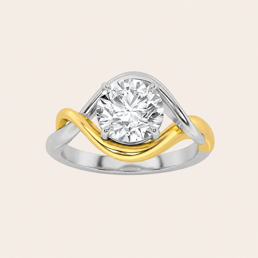 1.5CT Round Cut Lab Grown Diamond Solitaire Ring