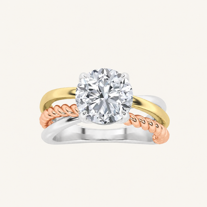 2CT Round Cut Lab Grown Diamond Solitaire Ring