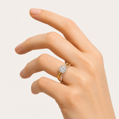2CT Round Cut Lab Grown Diamond Solitaire Ring